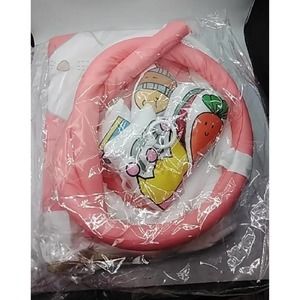 Yatoco Baby Gym and Infant Play Mat White＆Pink Lop-Eared Rabbit Design
